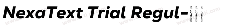 NexaText Trial Regul字体转换 NexaText Trial Regul字体转换